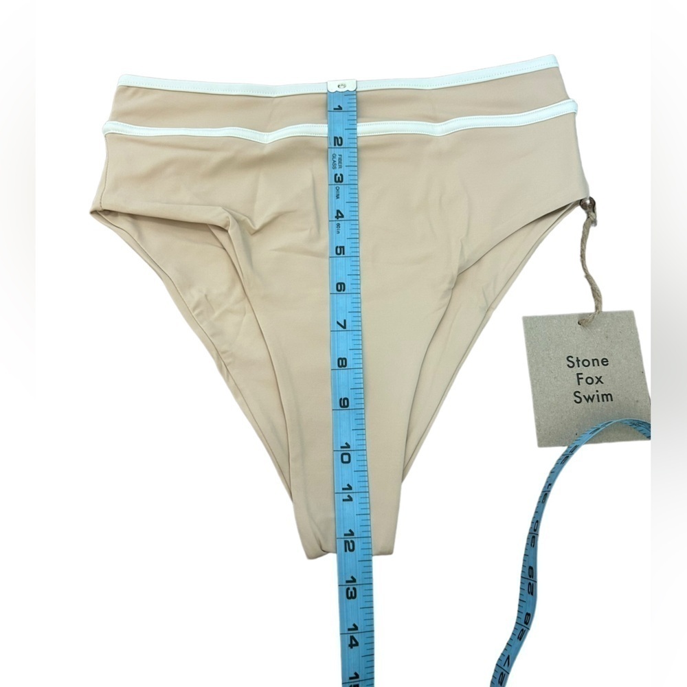 Revolve Stone Fox Swim Juniper High Waist Cheeky Bottom Frappe Sz Small NWT - Picture 9 of 9
